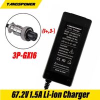 Chargeur de batterie,Chargeur de batterie 16S 67.2V 1,5 a pour vélo électrique au Lithium 60V,connecteur 3 broches - EU[B6947751]