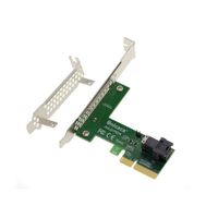 Carte Contrôleur PCIe 4X pour SSD U.2 NVMe (U2 68Pin SFF-8639) - EQUERRES Low ET High Profile 