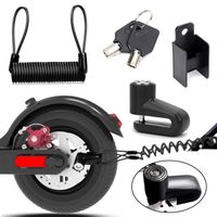 Cadenas Antivol Trotinette electrique Vélo Moto, Cadenas Velo avec Cable de Rappel pour Antivol Trottinette Electrique Xiaomi M365