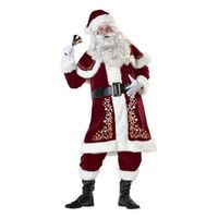 9PC Déguisement de Père Noël Costume Noël Santa Grande Taille XL