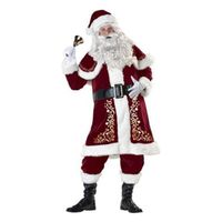 Actor Costume De Père Noël Pour Homme Noël 7Pcs Set Costume De Noël De Luxe En Velours Pour Adulte Père Noël A,6XL
