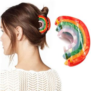 BARRETTE - CHOUCHOU Rainbow Hair Claw Clip Antidérapant Acrylique Acét