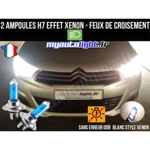 KIT 4 AMPOULE HALOGENE EFFET XENON H7 2 W5W SMD POUR AUDI A3 8L