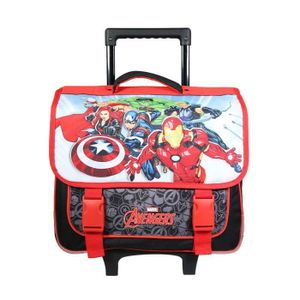 CARTABLE Cartable à roulettes - BAGTROTTER - Marvel Avengers - Rouge et gris - Blanc - Enfant