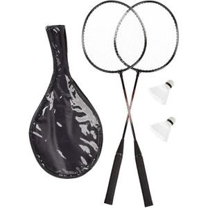 KIT BADMINTON ensemble de badminton avec sac et 2 volants robustes pour enfants et adultes gris 66 x 20 cm