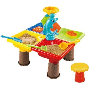 JOUET DE PLAGE Table de sable d'eau pour enfants, jouets en plastique, Table de jeu d'eau de sable pour plage bord de mer piscine jardin