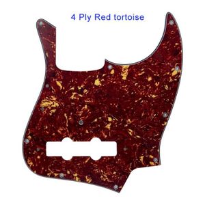 KIT OUTILS - PIÈCES Kit outils-pièces,pièces personnalisées pour guitare basse Jazz Vintage '74, plaque à gratter, choix multicolore- 4Ply Red Tortoise