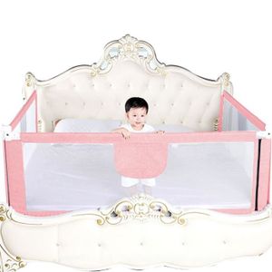 BARRIÈRE DE LIT BÉBÉ Barrière de lit pour bébé - ERROLVES - 180cm/Rose 