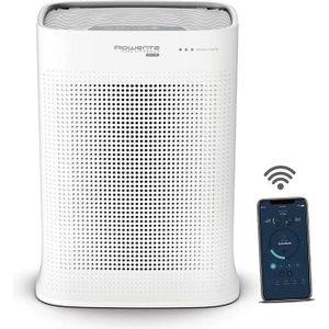 ROWENTA PU3080F0 Pure Air Genius Purificateur d'air connecté, 4 niveaux de filtration, Allergènes, Virus, Particules, Silencieux