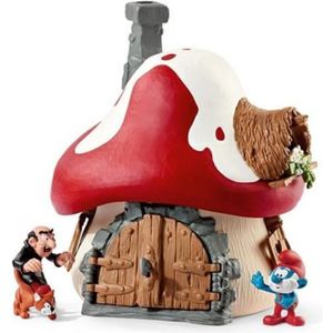 FIGURINE - PERSONNAGE Figurine Schleich - Maison des Schtroumpfs avec 2 figurines - Schtroumpf et Gargamel