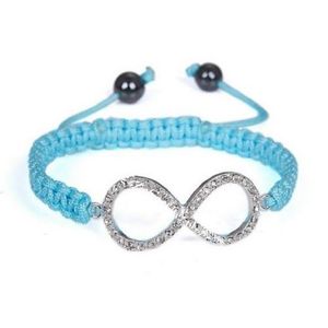 BRACELET - GOURMETTE Bracelet Style Shamballa  Infini Bleu