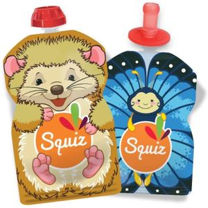 CONSERVATION REPAS Gourde réutilisable Squiz - SQUIZ - Collection Nature - Sans BPA - 90&130ml