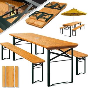 Ensemble table et chaise de jardin SER Ensemble Table et bancs de Brasserie Set de Me