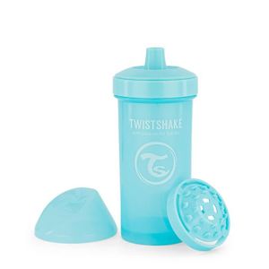 TASSE D'APPRENTISSAGE Twistshake Biberon anti-fuite avec bec dur et mixeur de fruits-360ml - Bouteille d'eau pour bébé - Tasse à bec sans BPA-6m+- Bleu