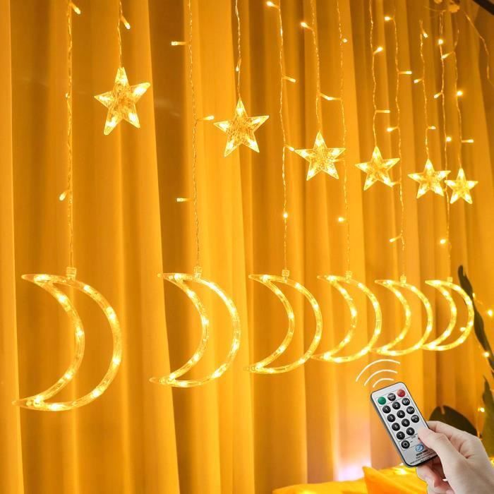 Guirlande lumineuse,Guirlande murale suspendue étoile en tissu de Style  nordique,rideau de chambre d'enfant,décoration de chambre-D - Cdiscount  Maison