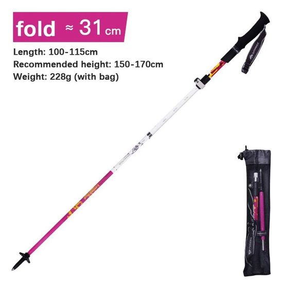 KHEALING Bâtons De Trekking Fibre Carbone Réglables 105-135 Cm - Lot De 2 Avec Poignée Liège