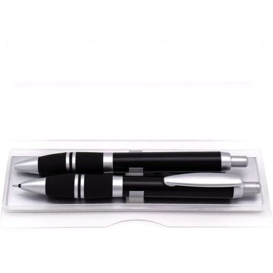 Stylo Plume / Porte-mine De Luxe Jinhao - Noir Et Argent - Plume M - Neuf Avec étiquettes