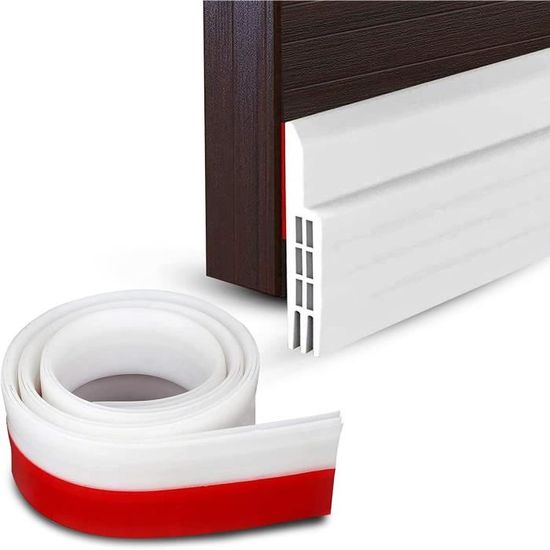 Brosse De Porte Autocollante - Boudin En Silicone 5 Cm X 100 Cm, Blanche, à Couper à La Taille, Isolant Et Antibruit - 4