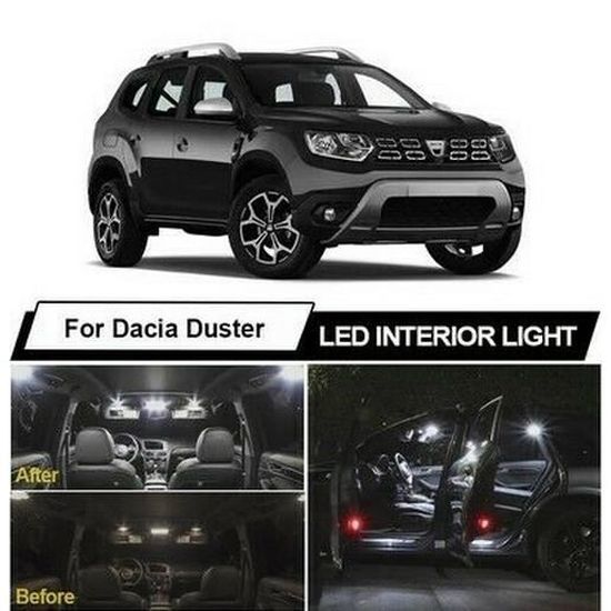 Dacia Duster Pack LED ampoules éclairage intérieur Blanc 6000K