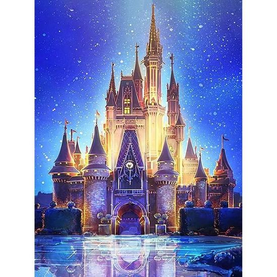 Diamond Painting Château 2 Kits 30x40cm - Peinture Diamant Enfant Adulte