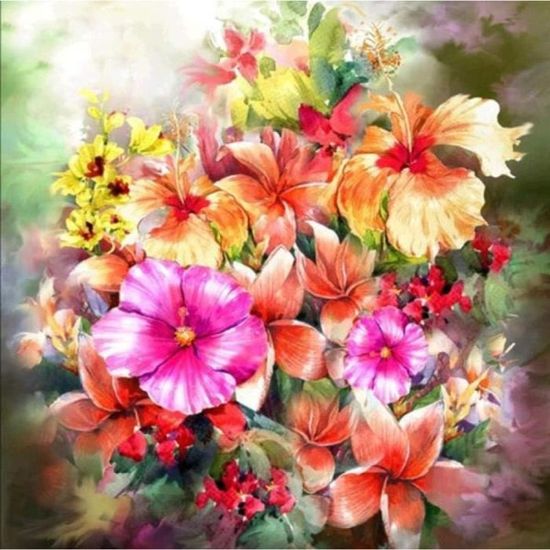 Puzzle Bois Ancien Jig-Saw – Bruyères Fleurs – 55 Pièces – 23x16 Cm – Début 1900 (complet)