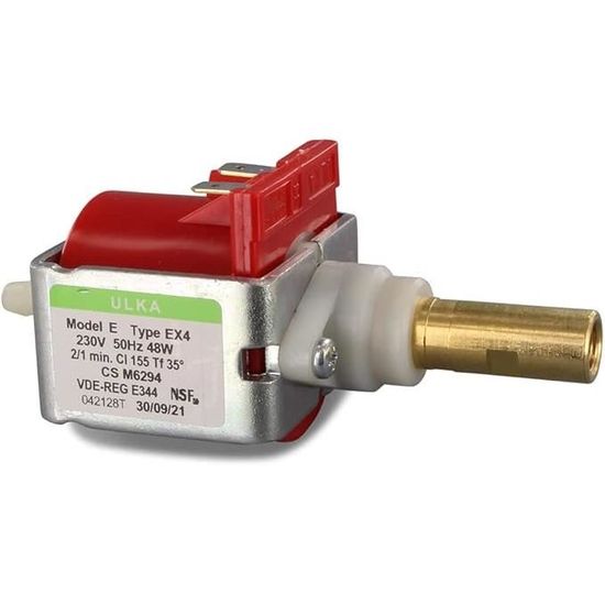Pompe à Eau Ulka EX5 48W 230V - Pour Machines à Café Saeco, Philips, Miele, Bosch, Siemens - Pression Max 15 Bar