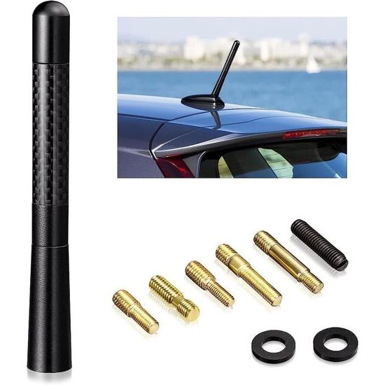 Antenne De Rechange Pour Voiture - 3 Vis En Fibre De Carbone - Antenne Courte Pour Antenne Universelle De Modification De Voiture (rouge