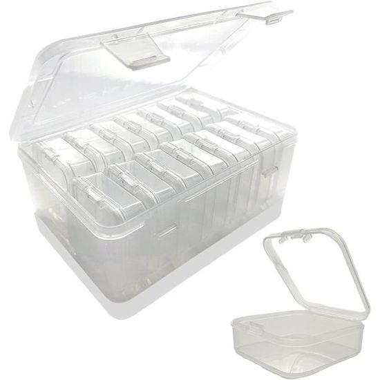 Boîtes De Rangement Transparentes - 18 Petites + 1 Grande - Organisation Bijoux, Perles