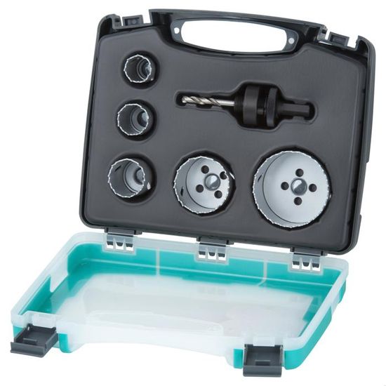 Coffret électricité 6 trépans WOLFCRAFT 5423000 Ø40 à 86 mm