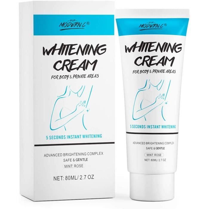 Crème Blanchissante Corps, Crème Eclaircissante pour Aisselles sous les Bras, Genoux, Coudes