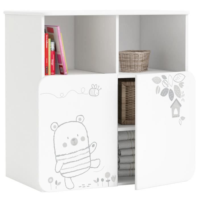 BEAR Commode à Langer Coloris Blanc