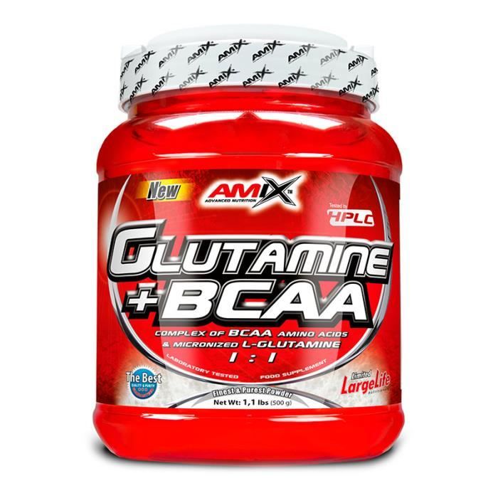 Amix Glutamine + BCAA Powder saveur neutre (500 g)