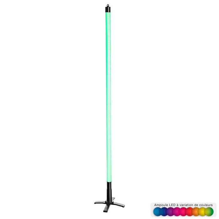 Tube néon LED multicolore - H 134 cm - Gris