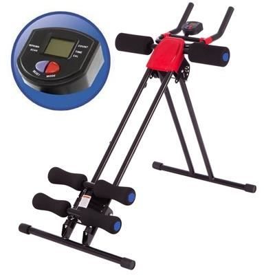 Finether Appareil Abdominal Appareil de Fitness avec Écran Multi-Fonction 5 Niveaux de Résistance Réglable Incliné Pliable Noir