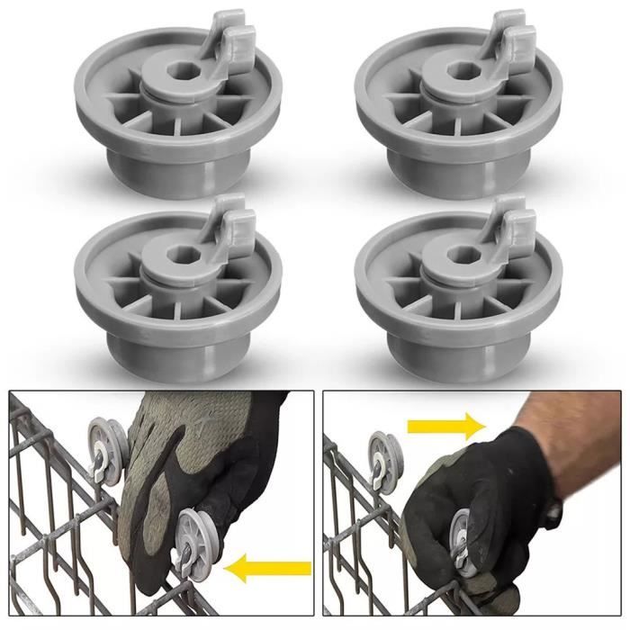 4X rouleau de roue de panier inférieur de lave-vaisselle AP2802428, 165314 pour Bosch-Neff-Siemens #GJJ91025002