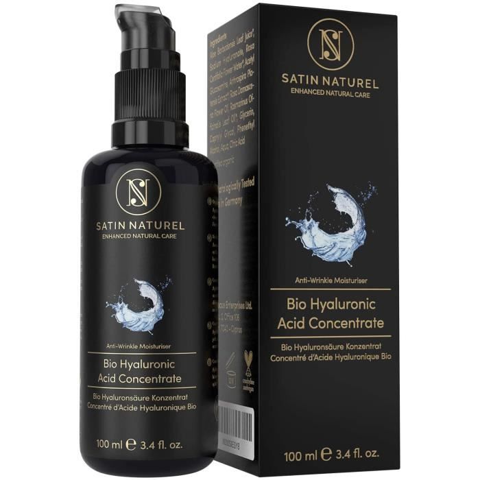 GAGNANT 06/20* Sérum Visage BIO à l'Acide Hyaluronique Format 3x PLUS GRAND 100ml - Hautement Dosé - Gel Anti-Âge l'Aloe Vera avant