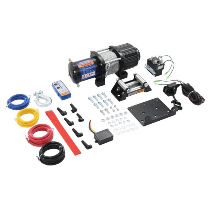 Treuil électrique 12 V 4500 lbs 2040 kg avec télécommande-HAJ
