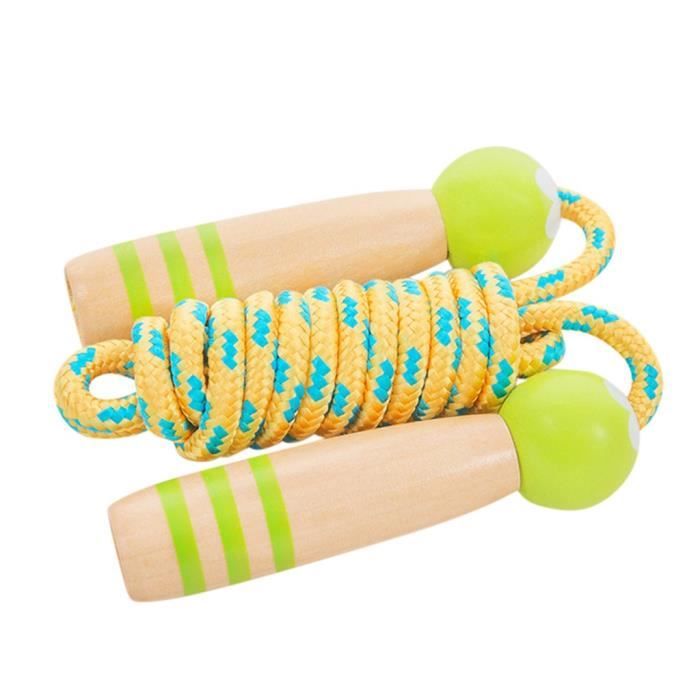 Corde à sauter en bois créative Poignée en bois Corde de sport Corde à sauter de fitness wv2621