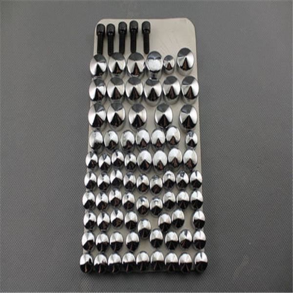 75pcs Cache boulon +5pcs vis Pour Moto Harley Davidson FLT & FLH 2007-2014 13 12 11 10 Chrome