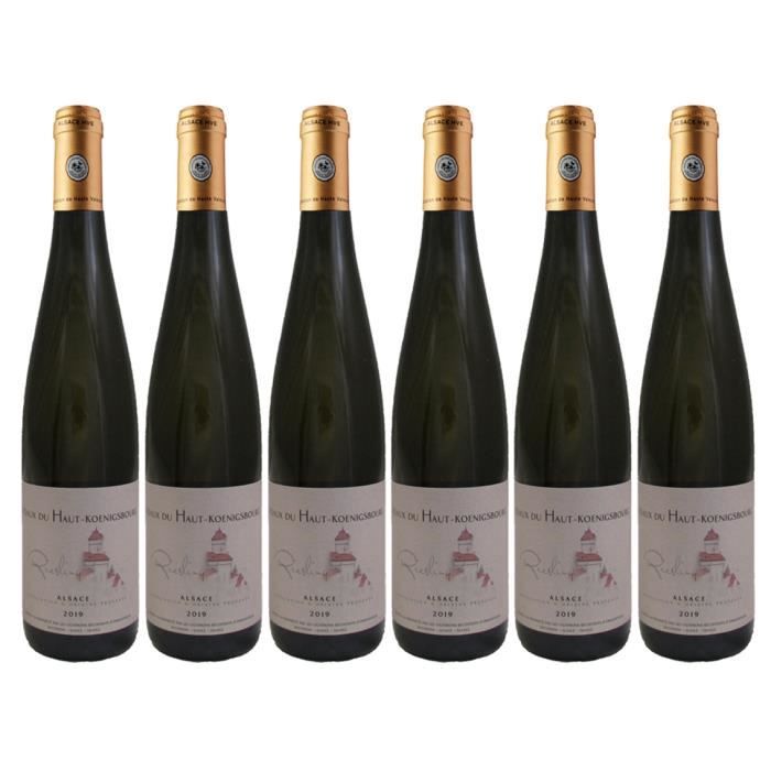Coteaux du Haut Koenigsbourg 2019 - Riesling - Vin Blanc d'Alsace AOP - 6x75 cl
