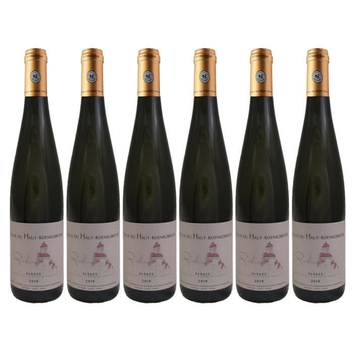 Coteaux du Haut Koenigsbourg 2019 - Riesling - Vin Blanc d'Alsace AOP - 6x75 cl