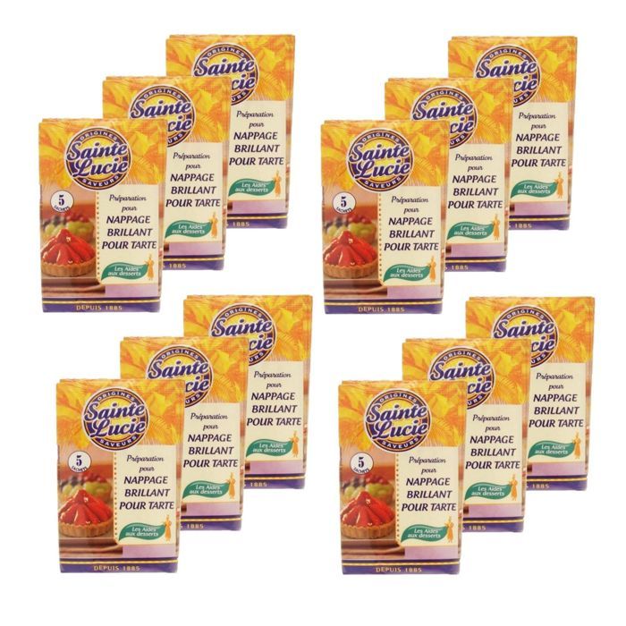 Lot 12x Préparation nappage pour tarte - 5 sachets de 10g