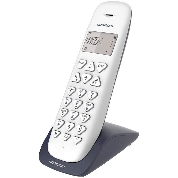 Telephone fixe sans fil - Téléphone fixe sans fil sans Répondeur - Solo - Téléphones analogiques et dect - Logicom VEGA 150 Téléphon