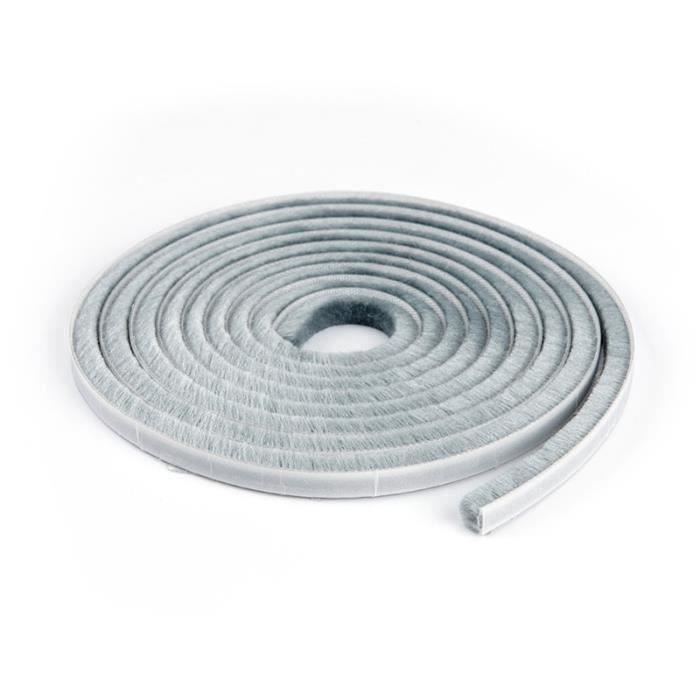 9mm x 15mm x 5m Porte coulissante Fenêtre Projet joint Bande étanchéité Pile brosse