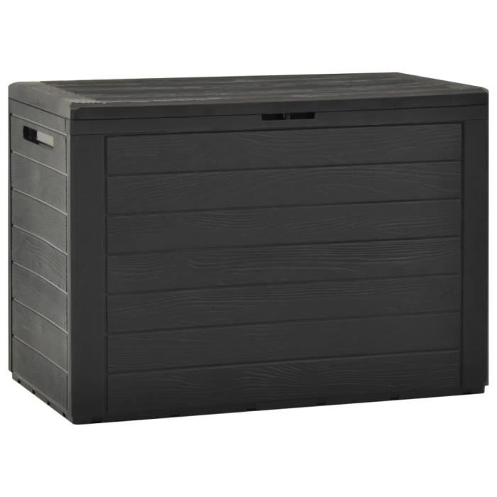 9949Elégance- Boîte de rangement de jardin,Grand Capacité,COFFRE D'EXTERIEUR,Coffre de Rangement Anthracite78x44x55 cm Taille:78 x 4