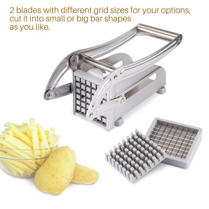 Couteau à trancher,Machine de découpe coupe frites meilleure valeur acier inoxydable n'utilise pas maison trancheuse de pommes de #B
