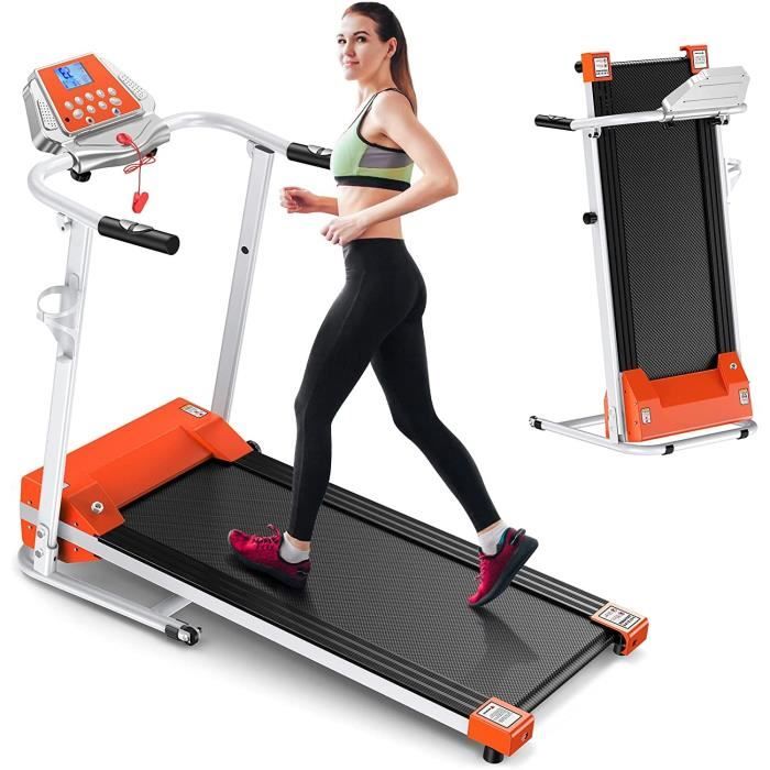 BESPORTBLE Tapis de Course 10km - Charge maximale 100kg - Orange