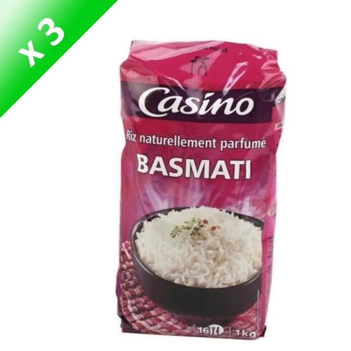 [LOT DE 3] CASINO - Riz Basmati 1KG