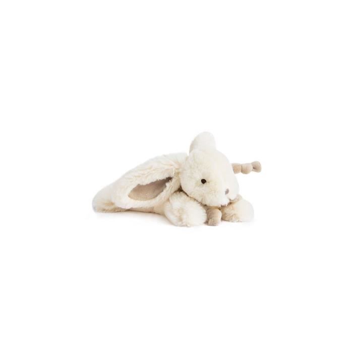 Doudou en peluche lapin Pompon taupe 25 cm