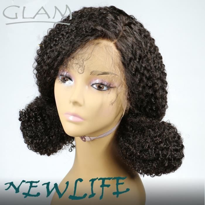 150% humain naturel péruvien vierge à haute densité perruque kinky curly lace front wigs 22 pouces